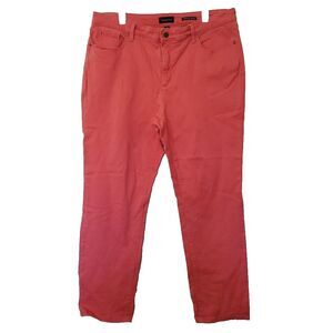 Charter Club Lexington Straight Cotton Spandex Pink Coral Jeans Size 18